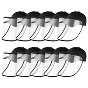 10X Outdoor Protection Hat Anti-Fog Pollution Dust Protective Cap Full Face HD Shield Cover Adult Black LUZ-HatAdultBLKX10