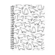 New A5 Spiral Notebook Ruled Pages Spiral Bound 60 Pages 80GSM Home Office - Cat