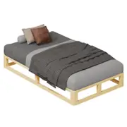 ALFORDSON Bed Frame Wooden Timber Single Size Mattress Base Platform Oak JACOB