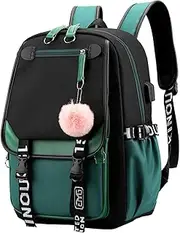 [Generic] Backpacks for School | Multiple Compartments Shoulder Bag Women Work Pack - Ladies Daypack Beautiful Students Book Bags for Shopping Dating Traveling