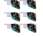 (6) Premium UCFL202-10 double seals ABEC3 oval flange bearings 5/8 bore UCFL202