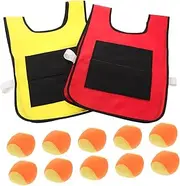 CLISPEED 12 Pack Soft Play Balls Sticky Vest Boys and Girls Ball Pit Toys Child Development Game Indoor Outdoor Fun Random Color
