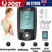 3-in-1 TENS EMS Machine Massager Electric Acupuncture Muscle Pain Relief 10 Pads