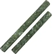 Alipis 2Pcs Jade Rolling Pin Non Stick Kitchen Dough Roller Ergonomic Design for Easy Use for Making Dumpling Wrappers and Pastries