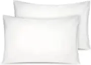 2-Pack Organic Pearl Cotton Pillow Cases Stretchable Breathable Toddler Ivory
