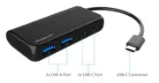 Simplecom CH381 USB 3.1 Type C (USB-C) 4 Port Hub (2x USB-A and 2x USB-C)