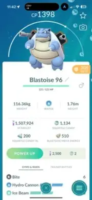 Pokémon Go✨ Clone Blastoise ✨ Hydro Cannon & Extra Move ✨ 20k Stardust✨