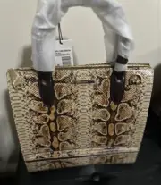 Brahmin Caroline Hazelnut Shenandoah Melbourne Leather Satchel --NWT