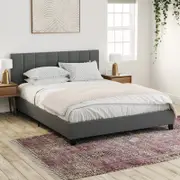Ormond King Charcoal Fabric Bed Frame