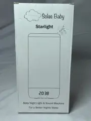 Starlight White Noise Soothing Sound Machine, Baby Nursery Night Light Bluetooth