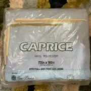Vintage Caprice NOS Owen Polyester Blanket 72x90 Twin Full Double Bed Blue USA