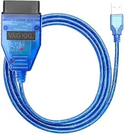OBD2 KKL for VAG 409.1 for VCDS USB Cable for VAG, for VW, for Audi, for Seat, for Volkswagen and for Skoda Vehicles from 1996 and Later, Car ECU Scan Tool OBD2 to USB Cable for Windows Diagnostic