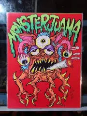 MONSTER ART PRINT MONSTERJUANA WEIRDO FREAK SCHERES