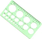 Circle Templates Measuring Geometry Ruler Shape Stencils Drawing Set Plastic Geo