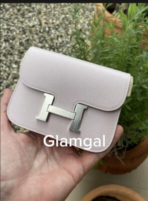 Hermes Constance Slim Wallet Mauve Pale Reduced Price