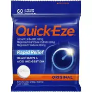 Quick Eze Rapid Relief Original Antacid Tablets 12 Pieces X 5 Pack