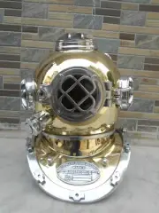Medieval Knight US Navy Solid Brass Deep Maritime Scuba Diving Diver Helmet