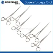 6 Doyen Intestinal Forceps 9" Curved Surgical Medical Inst