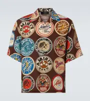 [Amiri] Amiri Coasters bowling shirt UK 17 brown