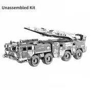 1:100 Scale Dongfeng 11 Missile Vehicle Model 3D Metal Unassembled Kit DIY Toy