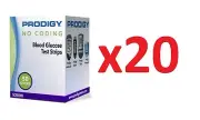 Prodigy Diabetic Blood Glucose 1000 Ct (20 X 50Ct ) + Freaky Fast Shipping