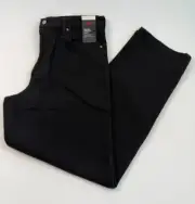 Levi's Premium Women Ribcage Straight Ankle Button Fly Jeans 33x31 Black NWT