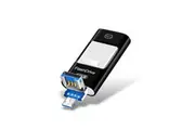 128G Flash Drive 3-In-1 USB 3.0Type C Memory Stick External Storage Drive for iPhone iPad Android Computer-Black