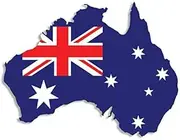 Vinyl USA Australia Shaped Australian Flag Sticker (Aussie Decal)