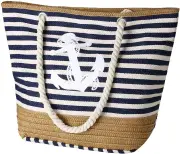 Large Beach Bag with Zipper and Inner Pocket Waterproof Beach Bag