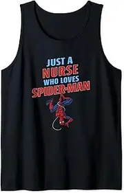 [Marvel] Spider-Man Classic Just A Nurse Who Loves Spider-Man Tank Top