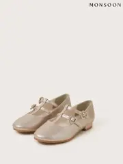 Monsoon Gold Diamante Double-Strap Pumps (AN5703) | $60 - $69