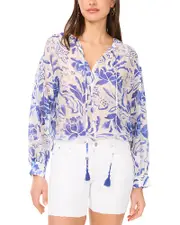 Vince Camuto Oversized Tie Front Top