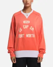 [CHAMPION] Champion 50's Saddle Crew Sweatshirt Team Red Scarlet - Size 2XL 2XL TEAM RED SCARLE