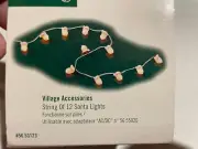Department 56 Village Accessories String of 12 Santa Clause Lights 53123 New