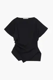 DRAPED LAPEL TOP