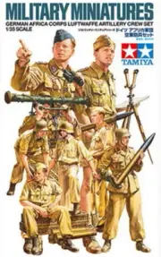 GERMAN AFRICA CORPS LUFTWAFFE ARTILLERY CREW SET 1/35 Soldiers model Kit TAMIYA