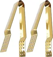 Tea Bag Squeezer (2-Pack), Golden Stainless Steel Tea Bag Squeezer Tongs, Tea Filter Clamp Strainer Holder Clip, Suitable for Gripping Tea Bag, Ice Cube, Sugar and Lemon Slices
