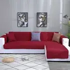 Double Side L Shape Couch Cover Sectional Sofa Covers Set Chaise Couch Cover ...
