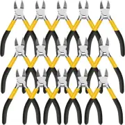 15 Pcs 5" Wire Cutters Precision Cutting Pliers Side Diagonal Cutters Small W...