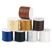 8 Rolls Nylon Chinese Knot Jewelry Cord for DIY Jewelry Making Mixed Color 0.8mm