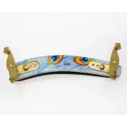 Kun Violin Shoulder Rest, Limited Edition Bravo Peacock Feathers, 4/4