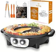 Food Party 2 in 1 Electric Smokeless Grill and Hot Pot