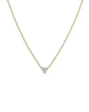 Zoe Chicco 14K Yellow Gold Diamond Triple Cluster Statement Necklace, 14-16