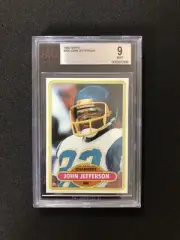 1980 Topps Football JOHN JEFFERSON #365 BVG/BGS GRADED 9 - MINT B