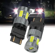 Teguangmei Upgrade 3157 LED Bulb White 23W Super Bright Built in Resistor Canbus Error Free Anti Hyper Flash 3057 3156 3457 4057 T25 Backup Reverse Light Parking Light Daytime Running Light (2PCS)