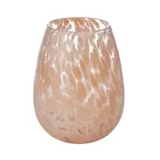 Amalfi Glass Vase Modern Coloured Decorative Flower Vase Home Decor Apricot 21cm