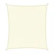Wallaroo Waterproof 160GSM Outdoor Sun Shade Sail Canopy Cream 2 x 2.5m