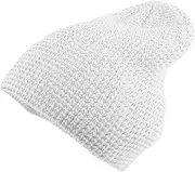 [WESIEVYA] Running Bucket Hat Reflective Threads Men's Winter Warm Hat for Safety White