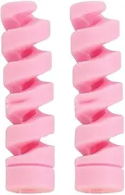 2pcs Recharger Cable - Durable Silicone Extends Cable Lifespan and Reduces Risk of Fraying Cable Protector Silica Gel, pink