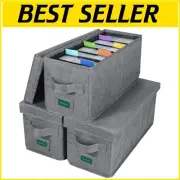 Large Capacity CD Storage Boxes - Organize Up to 105 Discs, Stackable Design